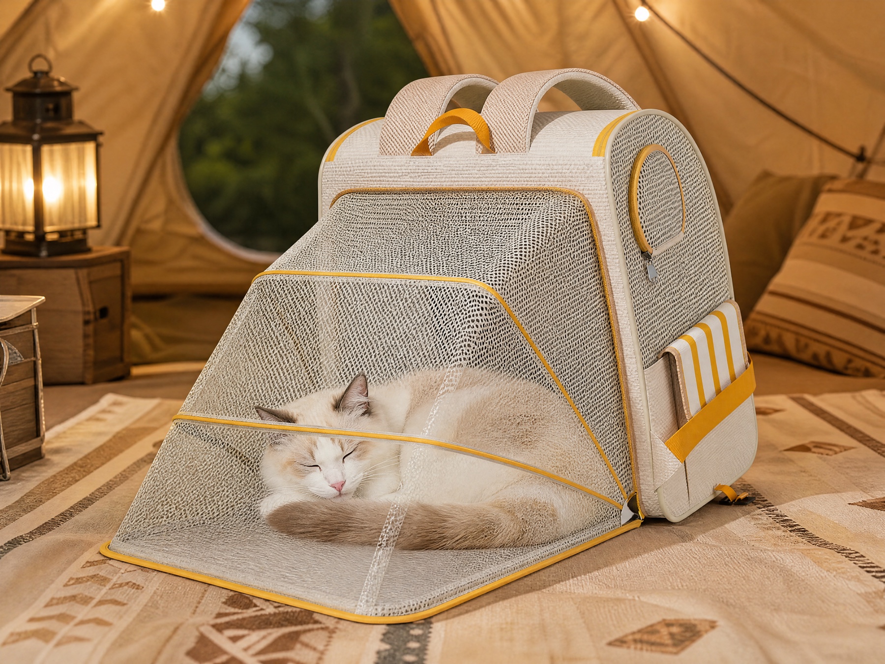 A screened porch for camp naps