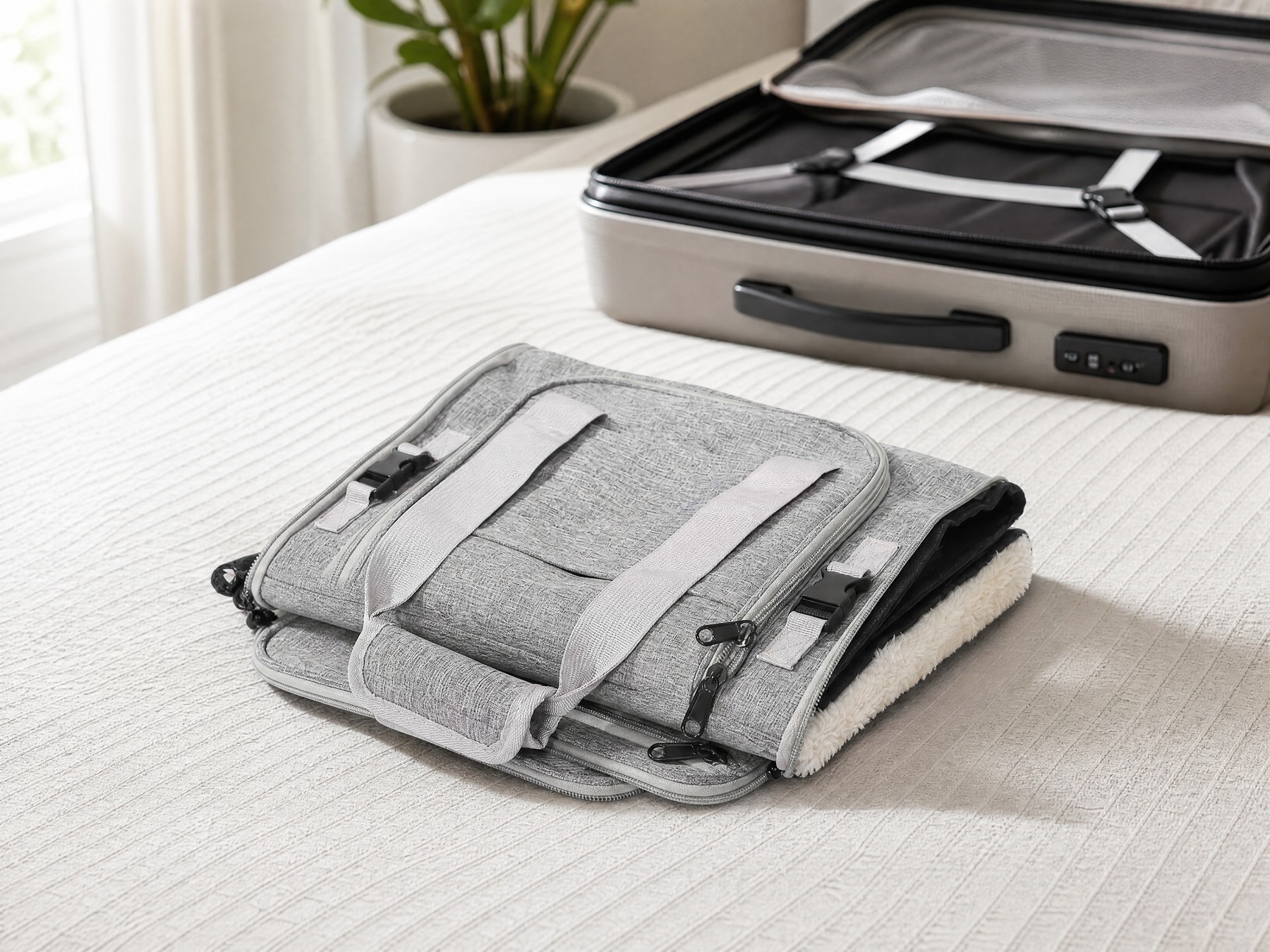Folds down between trips