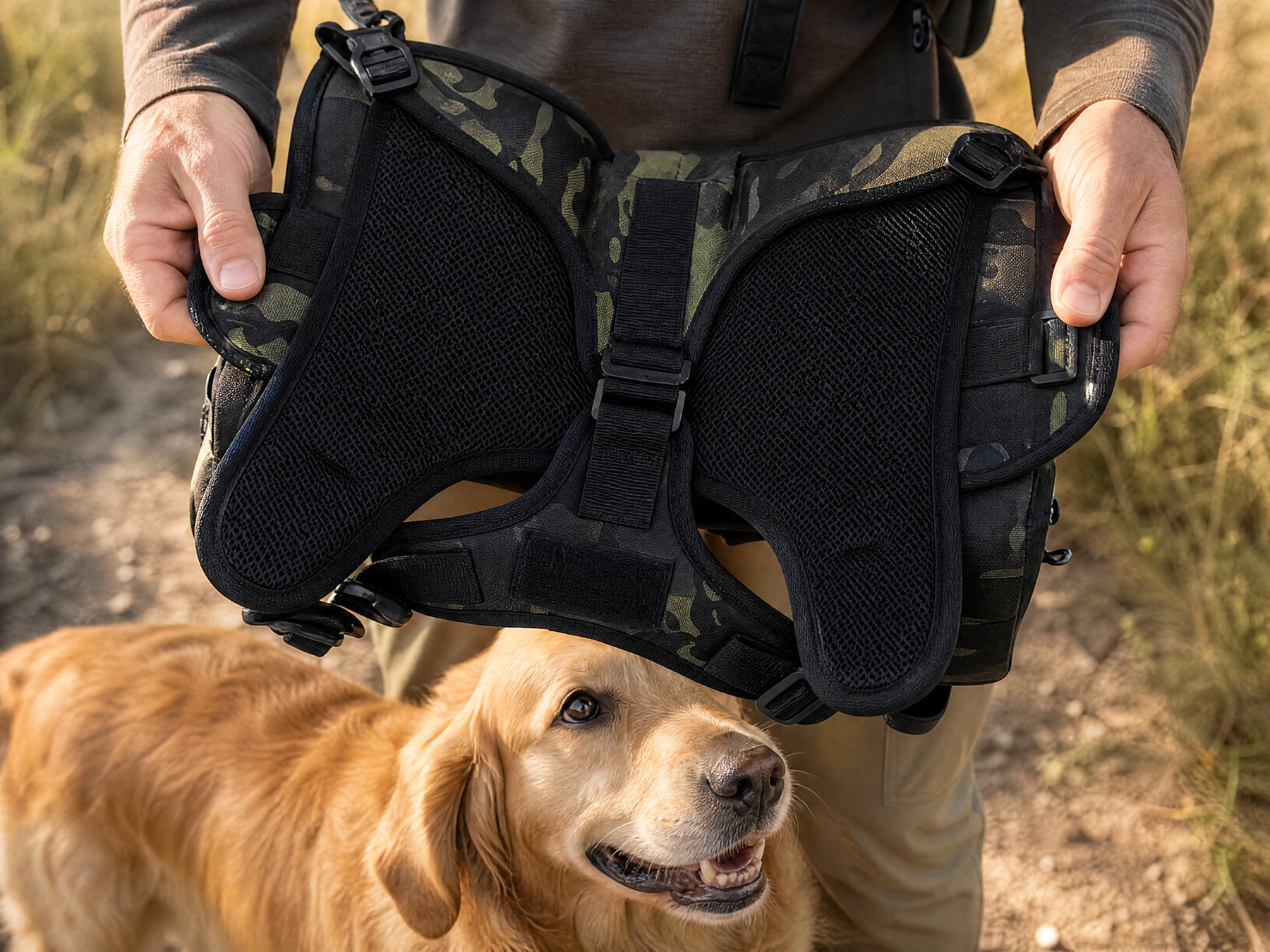 Padded mesh, not bare strapping