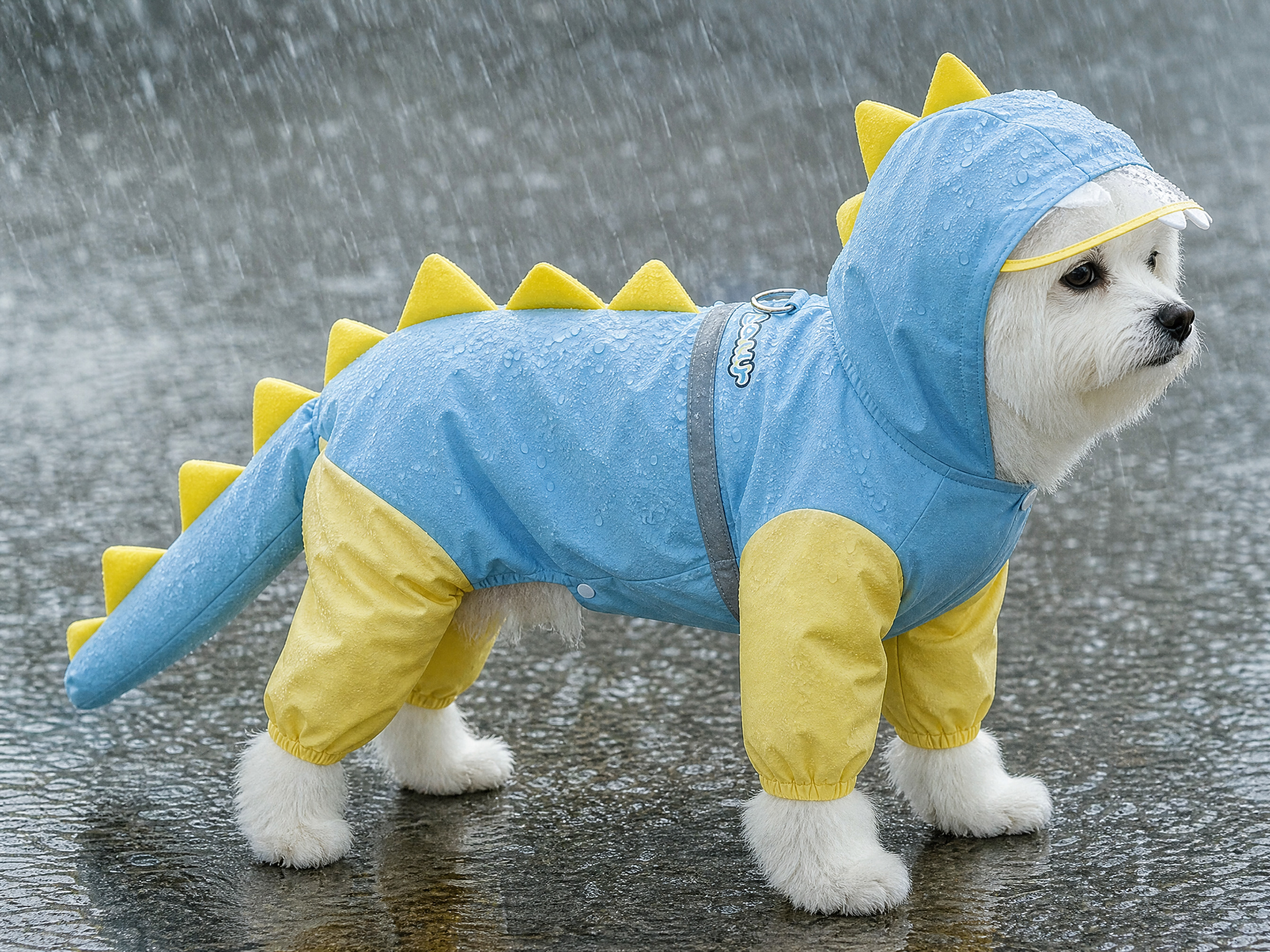 The rain sits on top and runs off