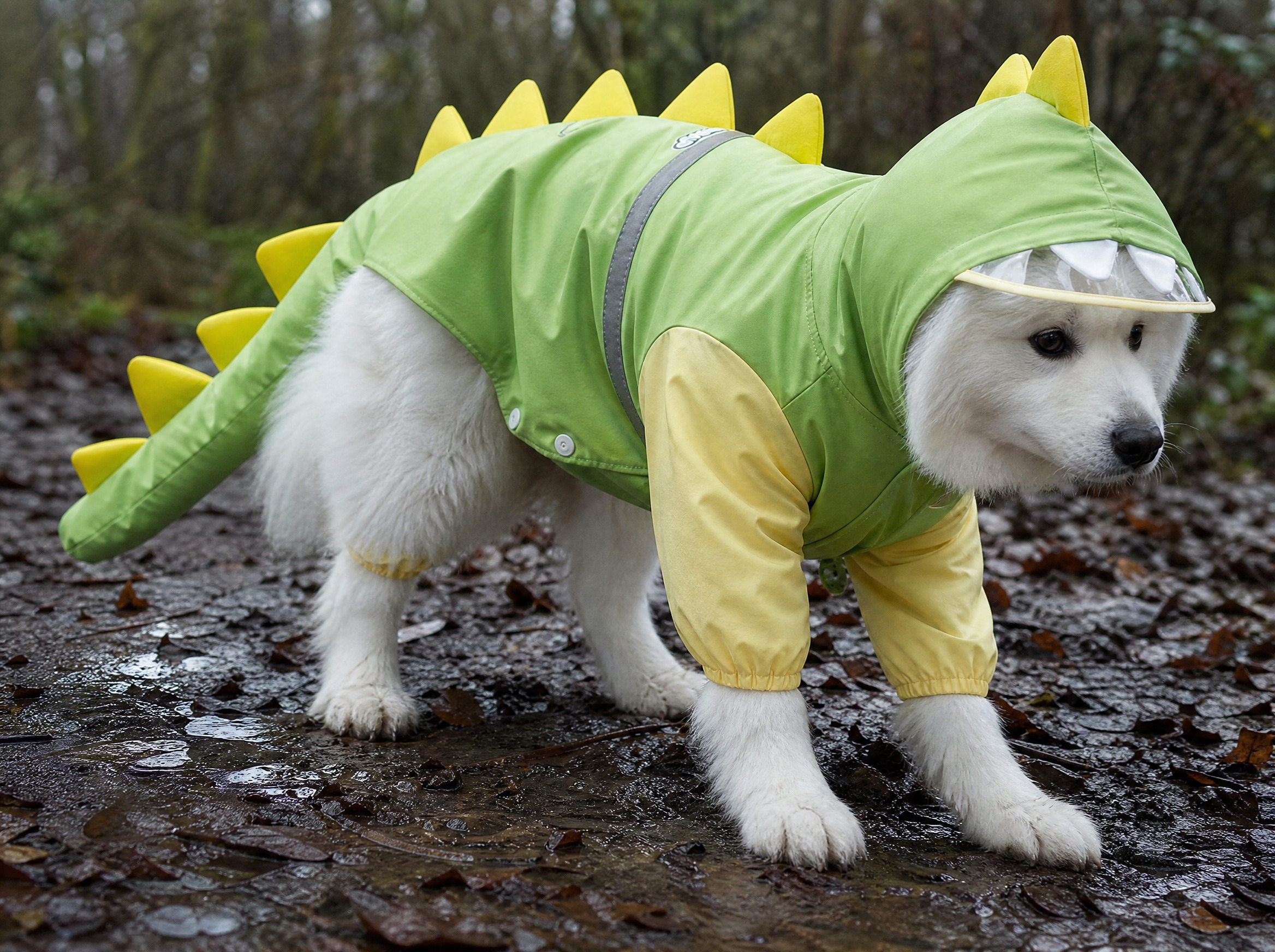 Four legs covered, four paws free